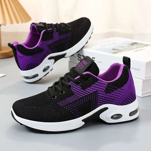 Womens 2024 Spring New Womens Shoes With Mesh Sports Shoes Thick Sole och High Height Running Shoes