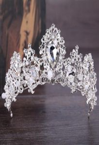 2019 Feis bütün Goldplated Water Diamond Barok Bridal Crow Romantik Kristal Headdress Saç Aksesuar Düğün Acces2714891