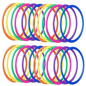 12 Pcs Plastic Toss Rings Target Throw Carnival Backyard Park Games Kids Intelligence Development Educational Exercise Toy 240306