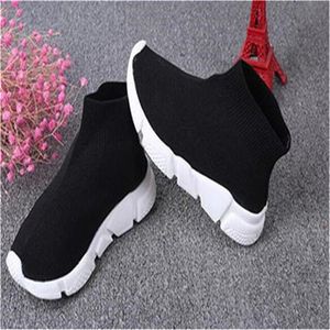 Novo estilo crianças sapatos esportivos moda botas de alta qualidade tecido elástico crianças meninos meninas tênis casuais da criança do bebê chaussures