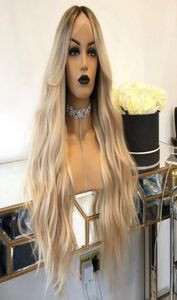 OMBRE Blonde HD الدانتيل الشفافة شعر الشعر البسكانيات البشرية موجة الجسم 13x6 الدانتيل الأمامية