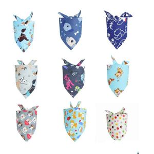 Dog Apparel Puppy Pet Bandanas Collar Scarf Bow Tie Cotton Most Fashionable Drop Delivery Dhdts