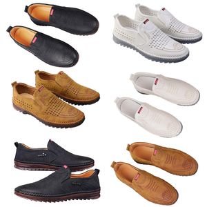 Freizeitschuhe für Herren, Frühling, neuer Trend, vielseitige Online-Schuhe für Herren, rutschfeste, weiche Sohle, atmungsaktive Lederschuhe für Herren, Größe 43