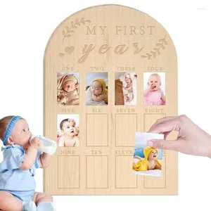 Frames Toddler First Year Keepsake Frame Memory Po Display Book Wood Board