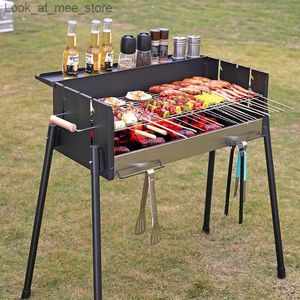 BBQ Grills BBQ Ofen Home BBQ Outdoor Rauchfreien BBQ Holzkohle Hof BBQ Tragbare BBQ Ofen Liefert Werkzeuge Q240305