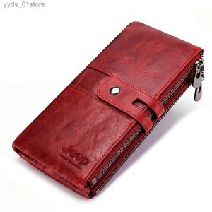 Pengarklämmor plånböcker för kvinnor äkta läder klassiska kvinnliga korthållare plånbok toppkvalitet koppling mobiltelefonväska med blixtlås myntficka l240306