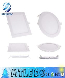 10 Enhet LED -panelbelysning Dimble 9W12W15W18W21W LED infälld Downlights Lamp WarmCool White Superthin Roundsquare 110240v9130887