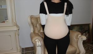 Поддельный живот беременной в тканевой сумке, силиконовый безвкусный живот, искусственный живот для беременных 7118098
