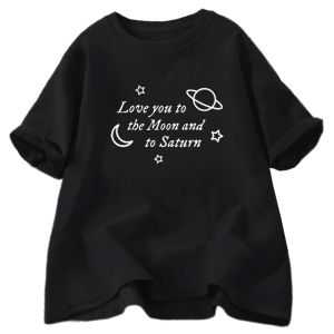 T-shirt Love You To The Moon and To Saturn TShirt Ts Seven Magliette Donna Uomo Folklore Ispirato T Shirt Harajuku Streetwear Abbigliamento