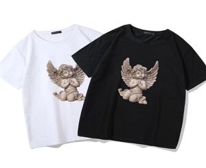 リトルエンジェル彫像ヒップホッププリントTシャツメンファッションティートップスストリートウェアピースアンドラブハラジュクパターンメン039S TシャツS5MC63352605