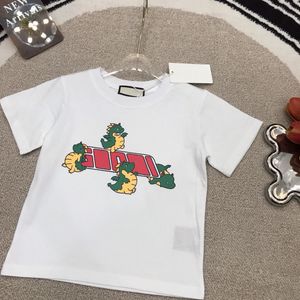 2024 Sommer-T-Shirts für Kinder, Designer-T-Shirts, Jungen und Mädchen, modische Bärenbuchstaben, Mosaik-gedruckte Tops, Kinder, lässig, trendige T-Shirts, mehr Farben, Luxus-Tops, 3A-Qualität, Aprikose