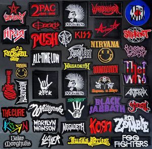 Anpassa kläder patches band DIY Clothe broderi Punk Music Patch Applique Strykkläder Syförsörjning Dekorativa märken 7326826