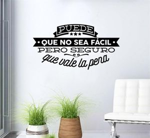 Spanska berömda citat Inspirerande fras Dekorativa Viny Wall Stickers väggdekaler Heminredning för vardagsrumsdekoration8708533