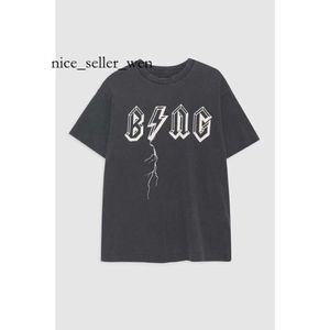 24SS AB Niche Designer T Shirt ANINES Fashion Slim Classic Style Front and Back Printed English Letter Tee Cotton Casual Versatile Women Round Neck T-shirt 285