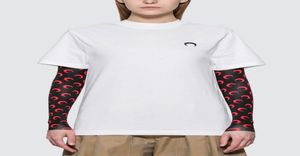 2021SS MEN039S Women039S T -koszulka Haft Hafder Half Moon Krótkie swobodne 3M Topy z luźnymi pętlami i Hiphop Sleev9922526