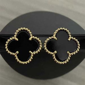 Stud earring luxury earrings designer women clover earring micro-size Clover pierced earrings Titanium ear studs non-fading wedding party 240306