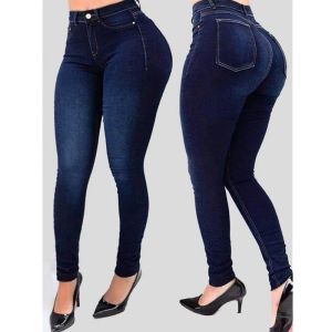 Jeans 2020 Sexig hög midja Push Up Denim Jeans Women Slim Fit Calca Jeans Ladies Elastic Skinny Pencil Pants Vintage Pojkvän Jeans