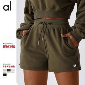 Lu Align Al Yoga Outfit Autumn/Winter Drawstring Loose Shorts Women's Outdoor Straight Leg Sanitary Pants Casual Sports Hoodie Jogger Gry Lu-08 2024