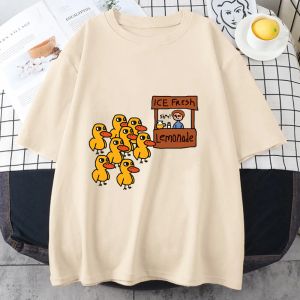 Tシャツアヒルの歌は任意のブドウの女性を手に入れましたtシャツ夏のヴィンテージトップ漫画かわいいスタイルシャツ