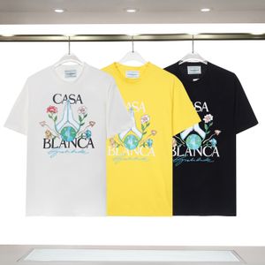 カサブランカスTシャツラグジュアリーメンズティーデザイナーシャツクラブカサブランUmmerラウンドネックスウェット吸収短袖屋外通気性トップスサイズS-3XL