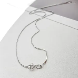 Pendants 40cm-60cm 1mm Thin Real 925 Sterling Silver Rhodium Plated Box Chain Necklace Women Girls Mens Jewelry Italy Wholesale Bath Ok