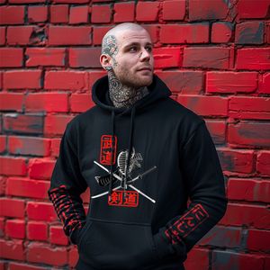 2024 Hoodie Erkek ve Kadın Kazak Kapşonlu Spor Giyim Gevşek Tasarımcı Açık Yuvarlak Boyun Uzun Kollu Mektup Baskı #A10090 Lovely Japon Samuray Ninja Çalışmaları