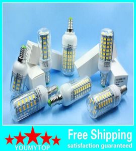 10st Lot E27 24LED 7W 36LED 12W 48LED 15W 56LED 18W 5730 LED -lampan Ultra Bright LED -majs glödlampa Lätt ljuskrona6098912