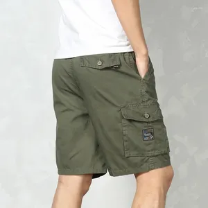 Pantaloncini da uomo Cargo tattico estivo da uomo in cotone traspirante multitasche sportivo pantaloni da esterno militari larghi taglie forti da uomo