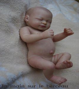 10 tum Reborn Doll Kit full lem Anatomiskt korrekt sovande mjuk silikon vinyl för spädbarn jul födelsedagspresent ingen tyg6930412