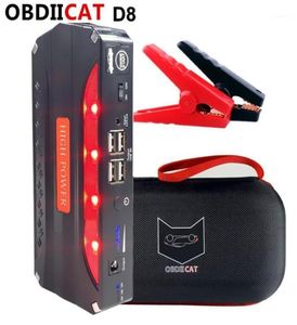 OBDIICAT D8 Araba Atlama Başlangıç ​​12800mAh Araba 12V Buster Otomatik Başlangıç ​​Cihazı Aracı Acil Durum Pil Güç Bankası16558946