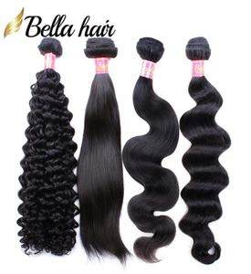 Brazylijskie wiązki włosów tkają kręcone faliste proste fala ciała luźna głęboka 3pc Virgin Remy Human Hair Extensons Podwójna mocna wątek B1639346