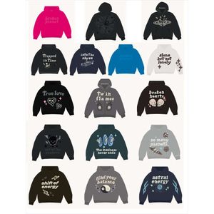 Kırık Planet Puff Baskı Hoodies En Çok Satmak Büyük Boy Hoodie Street Giyim Pamuk Goth Sweatshirt Kadın Çiftler Y2K Giysileri