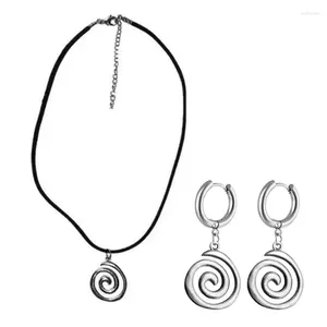 Necklace Earrings Set KIKI Modern And Fashionable Neck Jewelry Trendy Drop Stainless Steel Material For Daily Party