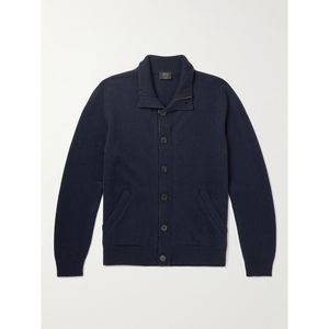 Men Sweater Spring Brioni luźne granatowe kaszmirowe kardigan kaszmirowy