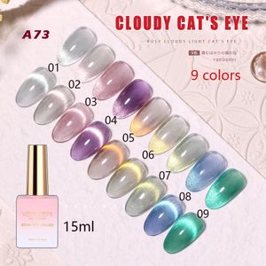 VENDEENI 9 Färg Nail Gel Polish 9D Jade Cat Eye Magnet Hybrid Lack Soak Off Magnetic Lacquer Primer Art 240229
