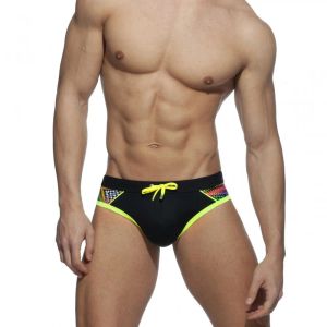 Costumi da bagno da uomo Splice Brief Costumi da bagno Stile etnico Vita bassa Costume da bagno Bikini con coulisse Board Beach Surf Costume da bagno