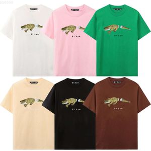 O57EメンズTシャツ男性Tシャツ女性TシャツショートデザイナーパームTシャツ夏ファッションブランドアングルレジャールーズティーコットンプリントラグジュアリートップス衣類サイズXS XL 11