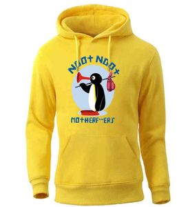 Rolig pingvin noot Mor Runaway Men Brand Hoodies Sweatshirt Autumn Winter Crewneck Round Collar Pullover Streetwear Tracksuit H4477547