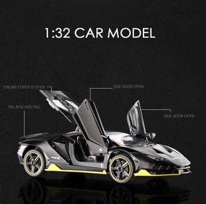KIDAMI 132 Scale Aventador 770 Литая под давлением модель автомобиля игрушечные машинки с откатным механизмом со звуковым светом Подарочная коллекция для детей и взрослых Y20037265661