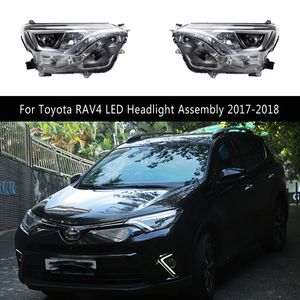 Daytime Running Light Streamer Turn Signal Indicator Auto Parts For Toyota RAV4 LED Headlight Assembly 17-18 Front Lamp Car Accessories