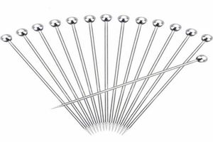 Goldbaking Stainless Steel Cocktail Picks Fruit Toothpicks Martini Glass Picks Dessert Forks Stirring Sticks Cocktail Mixing Stirr5380105