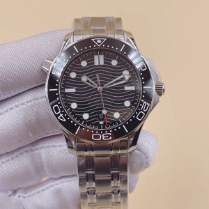 U1 Sapphire Glass 41MM Relógios Mecânicos Automáticos Mens Black Dial Diver 300 Pulseira de Aço Inoxidável Atualizada Cerâmica Moldura Rotativa Transparente Caso Voltar