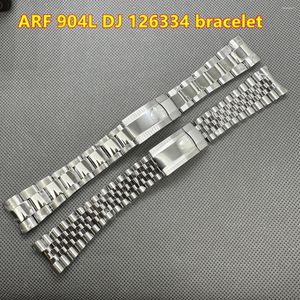 Titta på reparationssatser delar AR Factory 904L Steel Strap Jubilee Oyster Armband för 126334 Datejust 3235 Movement Watchmaker 41mm ARF