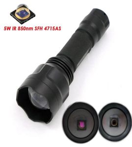 IR Illuminator Flashlight Kit 1 Mode 850 Nm Night Vision Infrared Light Torch med 20mm Weaver Picatinny Standard Rail Barrel Moun9011169