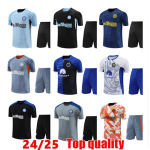 2023 Inter Tracksuits Milano Manga Curta Jerseys de Futebol Terno de Treinamento 22 23 24 New Milan Camiseta de Foot Chandal Futbol Sportswear Survetement Moletom