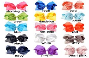 8 Inches 45 Colors Girls Hair Bows Kids Bow Hairpin Clips Girls Large Bowknot Ribbon Headband Fashion Baby Girl Hair Accessories4589112