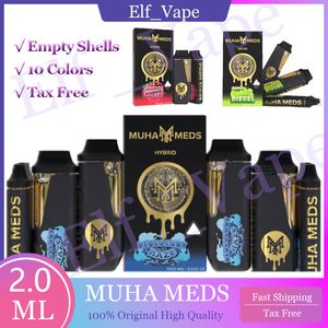 Empty Muha Meds Disposable Newest 2.0ml Muhameds MASTER CASE Packaging Kits Empty Disposables Kit With Boxes Hong Kong In Stock Pods Wholesale Fast Ship