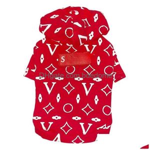 Designerska odzież marki odzież z klasyczną literą 100% bawełniana mały bluza z kapturem kot zimowy ciepła bluza sweter Yorkie Puppy C dhkf3