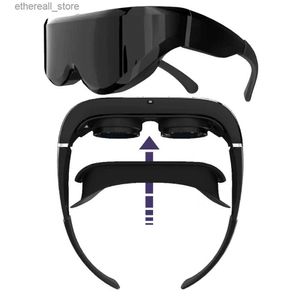 Dispositivos VR/AR 2022 Novos óculos de vídeo inteligentes 3D VR Jogo de filme de realidade virtual Dual IPS Display HDMI 700 graus Miopia IMAX Tela 3D Cinema Q240306