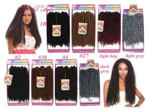 Ombre Plejanie szydełkowe przedłużenia włosów syntetyczne włosy głębokie fala 3PCPACK BOUNCY Curl 10 -calowe szydełko warkocze Włosy 3x bohe6069595